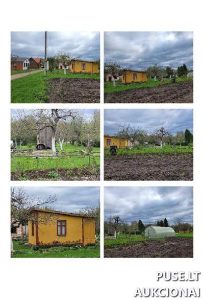 Parduodamas 0.06 ha žemės sklypas su sodo nameliu Biržuose, Gėlių tak. 37, pradinė kaina 5600 EUR