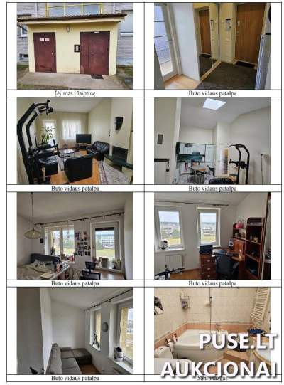 1/2 dalis Buto Vilniuje, Bitėnų g. 4, 72 kv. m, pradinė kaina 91800 EUR