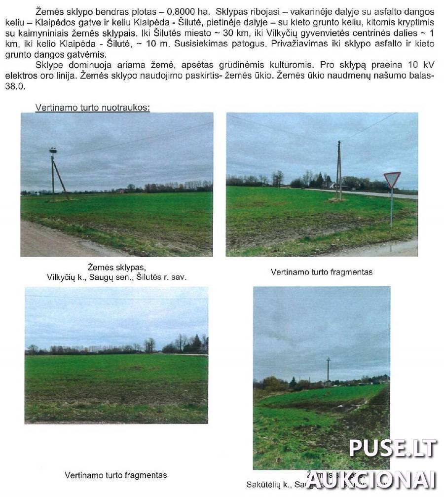 Žemės sklypas Sklypai Sakūtėliai, Saugų sen., Šilutės r. sav. 1