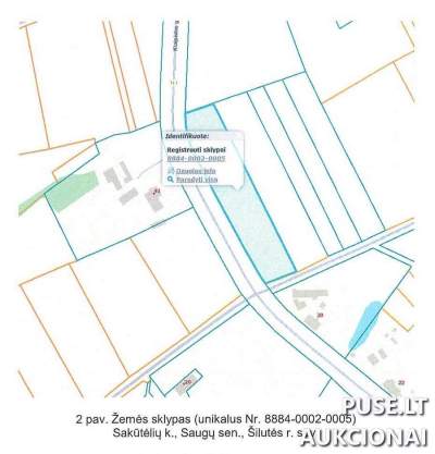 Žemės ūkio paskirties sklypas Šilutės r. sav., Sakūtėlių k. - 3200 EUR pradinė kaina