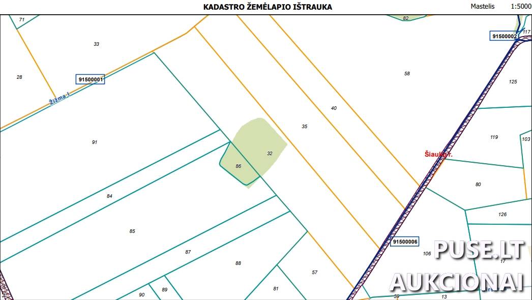 Žemės sklypas Sklypai Judriškė, Raudėnų sen., Šiaulių r. sav. 1