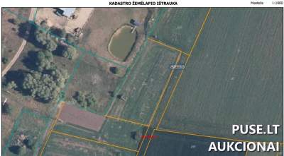 Parduodamas 0.34 ha žemės ūkio paskirties sklypas Joniškio rajone, pradinė kaina 272 EUR