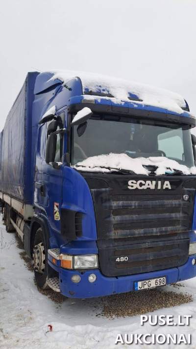 Krovininis sunkvežimis Scania R480 2008m. parduodamas aukcione - pradinė kaina 5850 EUR