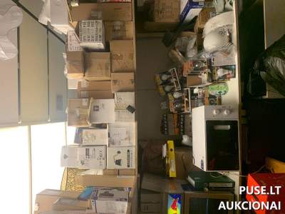 Aukcionas: Prekių likučių partija (šviestuvai, LED juostos) pradinė kaina 35000 EUR