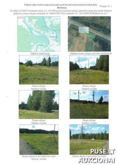 Žemės sklypo 0.0738 ha dalis Birštone parduodama už 240 EUR antstolio aukcione