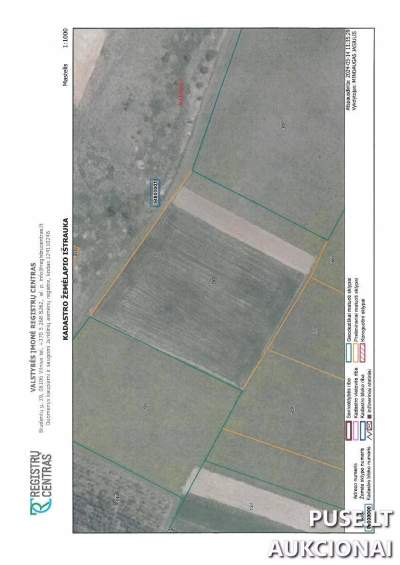 0.81 ha Žemės ūkio paskirties sklypas Kelmės r. Vaiguviškiuose 2336 EUR pradinė kaina