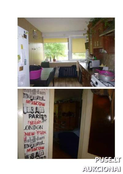 Butas Ignalinos r., Didžiasalio k., Birvėtos g. 3-8, 1/2 dalis, pradinė kaina 2460 EUR, antstolių varžytynės