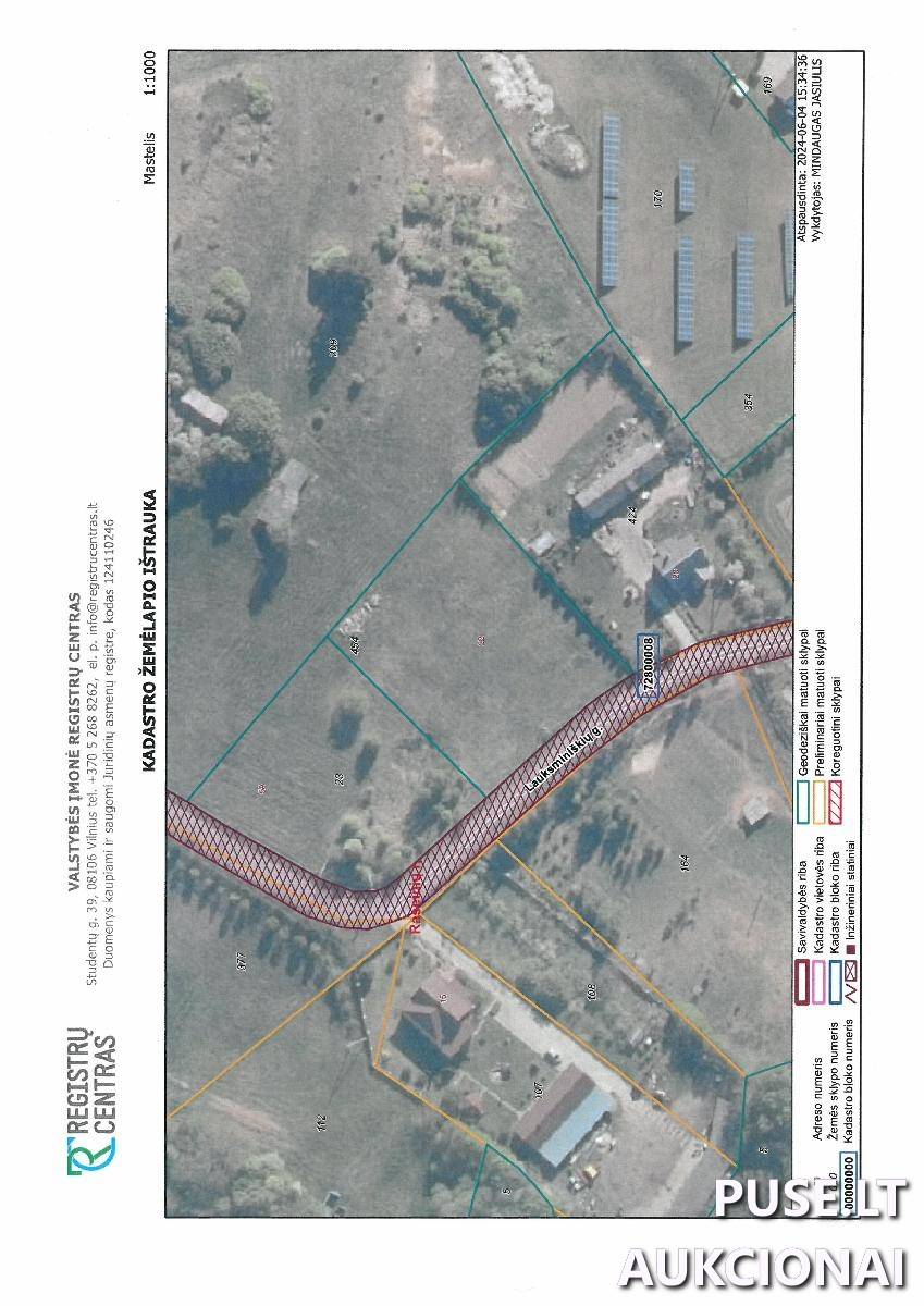 Žemės sklypas Sklypai Lauksminiškių g. 22, 60354 Viduklė, Viduklės sen., Raseinių r. sav. 2