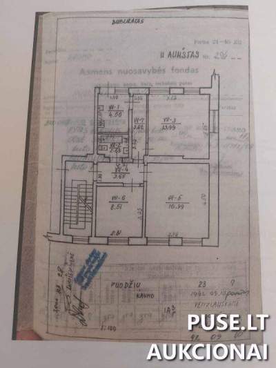 Butas Kaune, Puodžių g. 23, pradinė kaina 88000 EUR - Antstolių varžytynės
