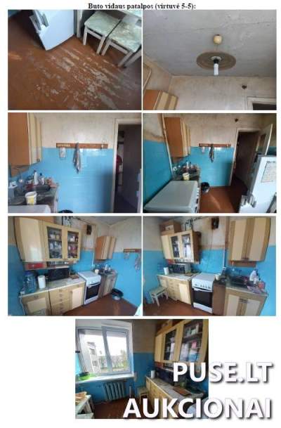 3 kambarių butas Vievio mieste, Elektrėnų savivaldybėje, 59.07 kv.m, pradinė kaina 36600 EUR