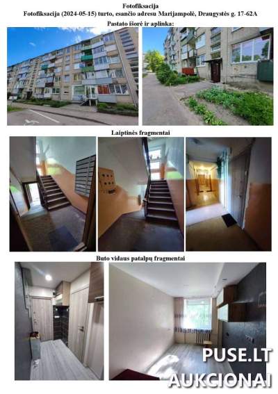 Butas Marijampolėje, Draugystės g. 17, pradinė kaina 7360 EUR, parduodamas aukcione