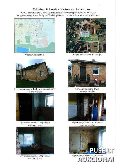 Žemės sklypas su gyvenamuoju namu Panočių k., Varėnos r. sav. 10480 EUR