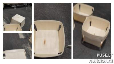 5500 vienetų pintų krepšelių aukcionas Vilniuje, pradinė kaina 1039 EUR