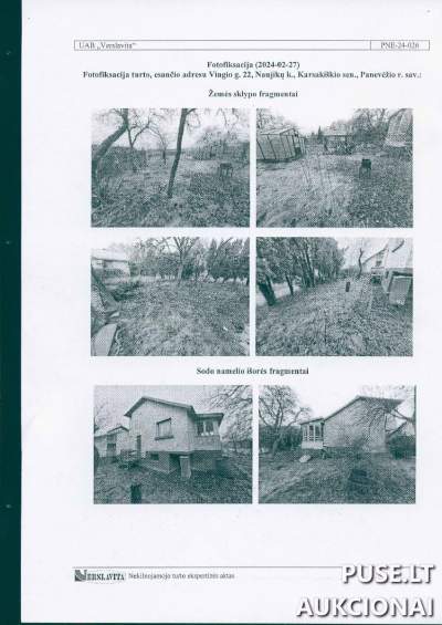 Žemės sklypas Panevėžio rajone, Naujikų k., Vingio g. 22 parduodamas aukcione nuo 17400 EUR