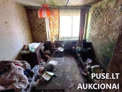 Pusės buto (23.73 kv.m) ir tvarto dalies aukcionas Radviliškio rajone nuo 230 EUR