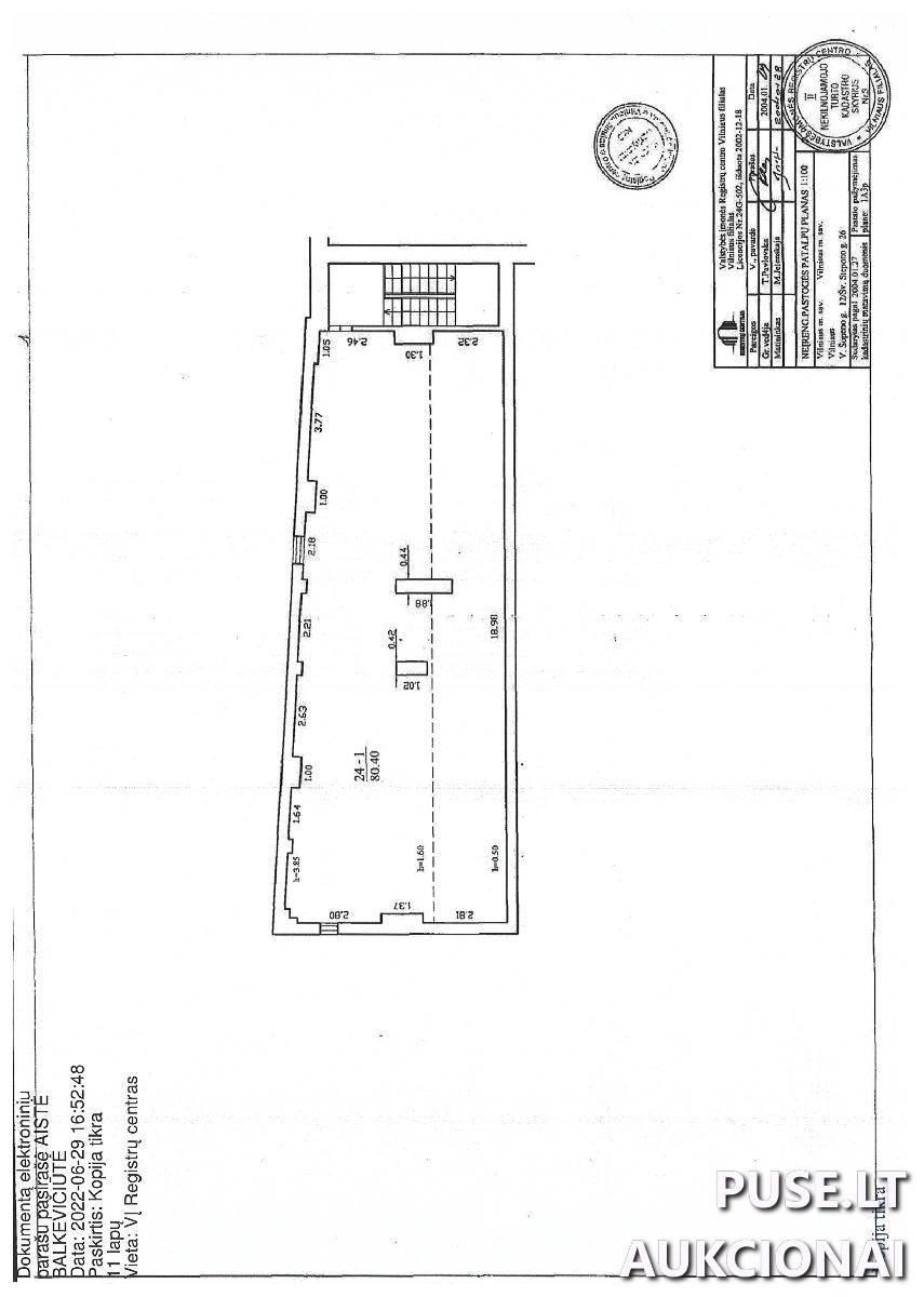 Neįrengta pastogė Patalpos/Butai V. Šopeno g. 12, 01310 Vilnius, Vilniaus m. sav. 1