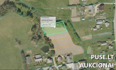 Žemės ūkio sklypas Plungės r. Gegrėnų k. - 1280 EUR pradinė kaina, antstolių varžytynės