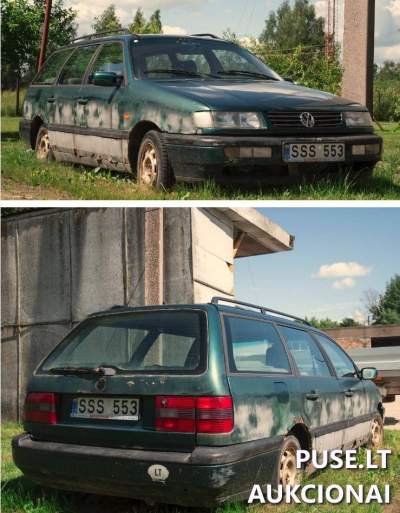 Parduodamas 1996 m. VW PASSAT (Benzinas/Dujos) aukcione Joniškyje, pradinė kaina 200 EUR