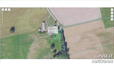 Parduodama 1/2 dalis žemės ūkio paskirties sklypo Kelmės rajone, Skiručių kaime, pradinė kaina 1802 EUR