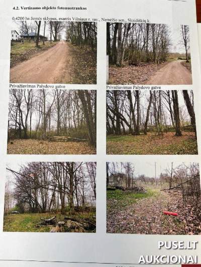 Žemės sklypas parduodamas Vilniaus rajone, Skaidiškių kaime, 0.42 ha, pradinė kaina 17840 EUR