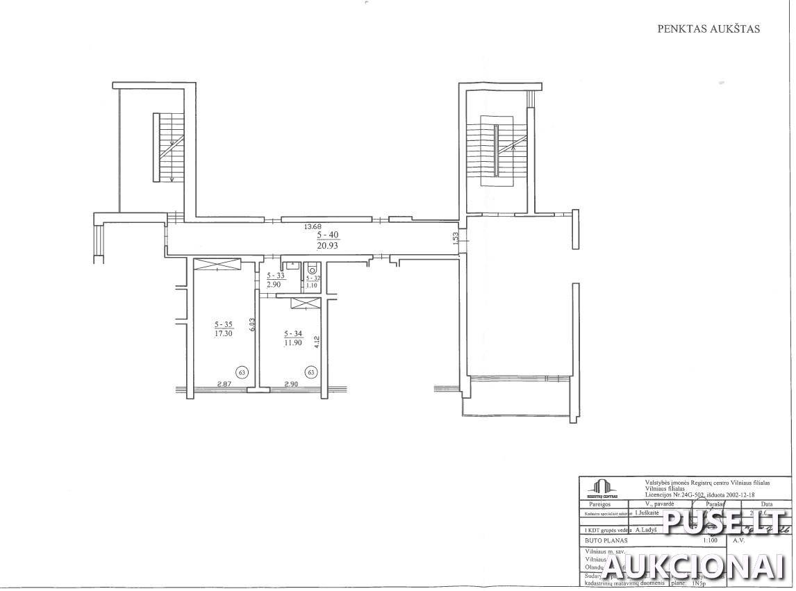 Butas Patalpos/Butai Olandų g. 55, 01207 Vilnius, Vilniaus m. sav. 2