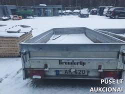Motociklas su priekaba - Sniego motociklas Arctic Cat Bearcat 660WT su priekaba Thule Trailers Brenderup