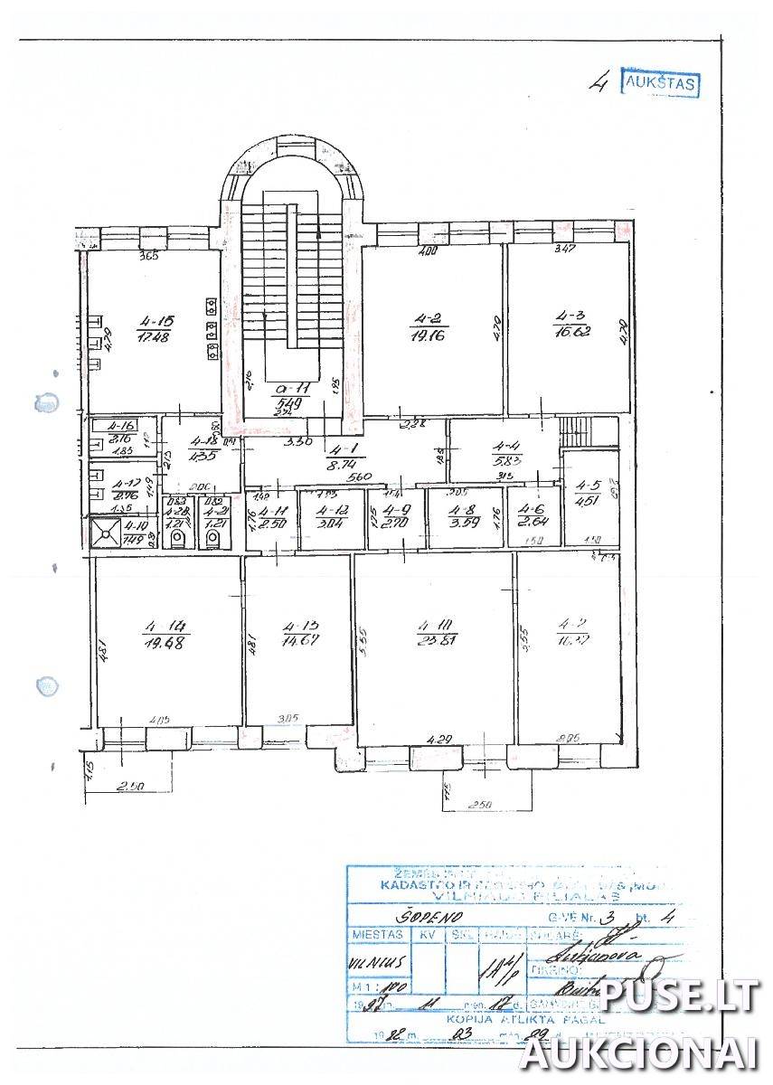 Butas Patalpos/Butai V. Šopeno g. 3, 01314 Vilnius, Vilniaus m. sav. 7
