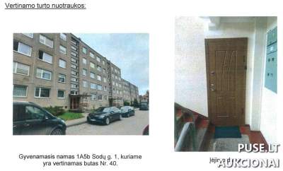 Butas Šilutėje, Sodų g. 1-40 (4 aukštas), pradinė kaina 41600 EUR, vykstantis antstolio aukcionas