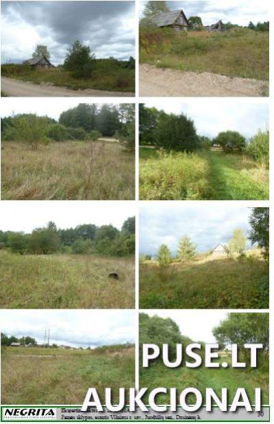 Žemės sklypo dalis 0.15 ha Vilniaus rajone, Dusinėnuose, pradinė kaina 5360 EUR
