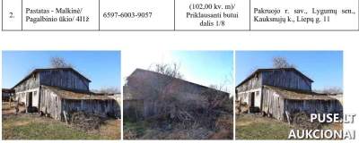Butas Pakruojo rajone, Kauksnujų k., Liepų g. 11 su nedidele pradine kaina 1320 EUR - Antstolių varžytynės