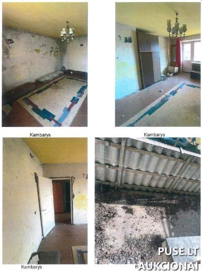 Butas Jurbarko mieste, Gedimino g. 21, 1/1 dalis, pradinė kaina 10240 EUR, vykstantys antstolių varžytynės