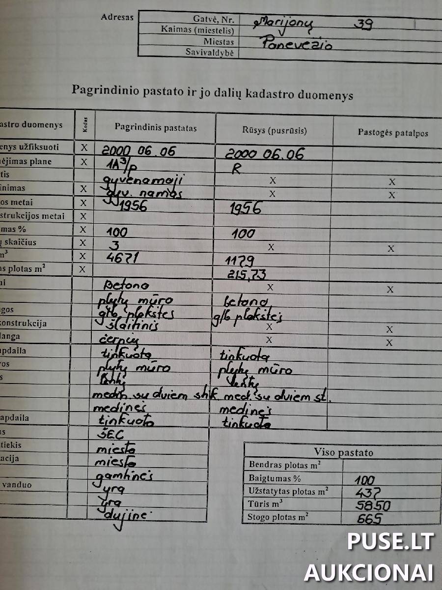 Slėptuvė Patalpos/Butai Marijonų g. 39A, 35126 Panevėžys, Panevėžio m. sav. 6