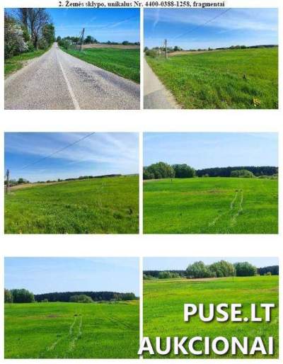 Žemės ūkio paskirties sklypas Kalvarijos sav., Raudeniškių k. 2.62 ha už 9760 EUR - Antstolių varžytynės