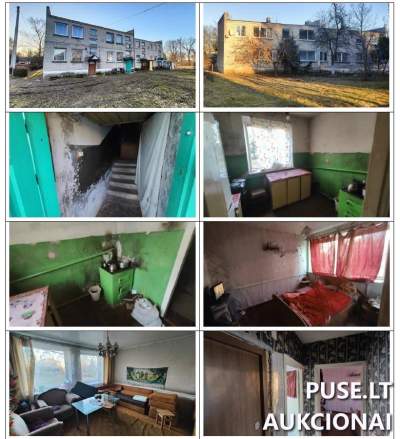 Pirmosios pakartotinės varžytynės: Butas Pasvalio r. sav., Puškonių k. su 1200 EUR pradine kaina