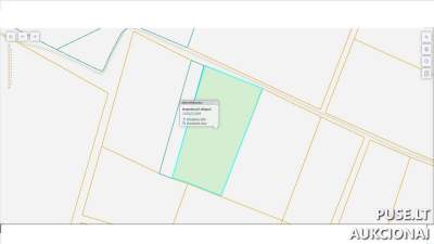 Žemės ūkio paskirties sklypo 1/4 dalis Raseinių rajone, Milašaičių kaime, pradinė kaina 579 EUR