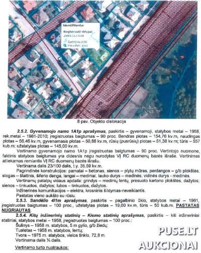 Žemės sklypas Šiauliuose, Serbentų g. 22, 153/612 dalis, pradinė kaina 9600 EUR