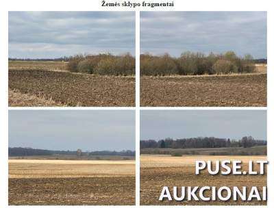 1.86 ha žemės ūkio paskirties sklypas Anykščių rajone, Kunigiškių I k., pradinė kaina 4500 EUR