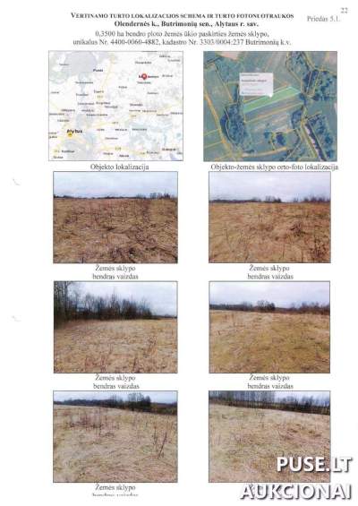 Parduodamas 0.35 ha žemės ūkio sklypas Alytaus r. sav., Olendernės k., pradinė kaina 848 EUR