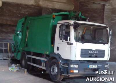 Sunkvežimis MAN TGM 18.240 aukcione Kaune nuo 7000 EUR: techniškai netvarkingas modelis 2007 m.