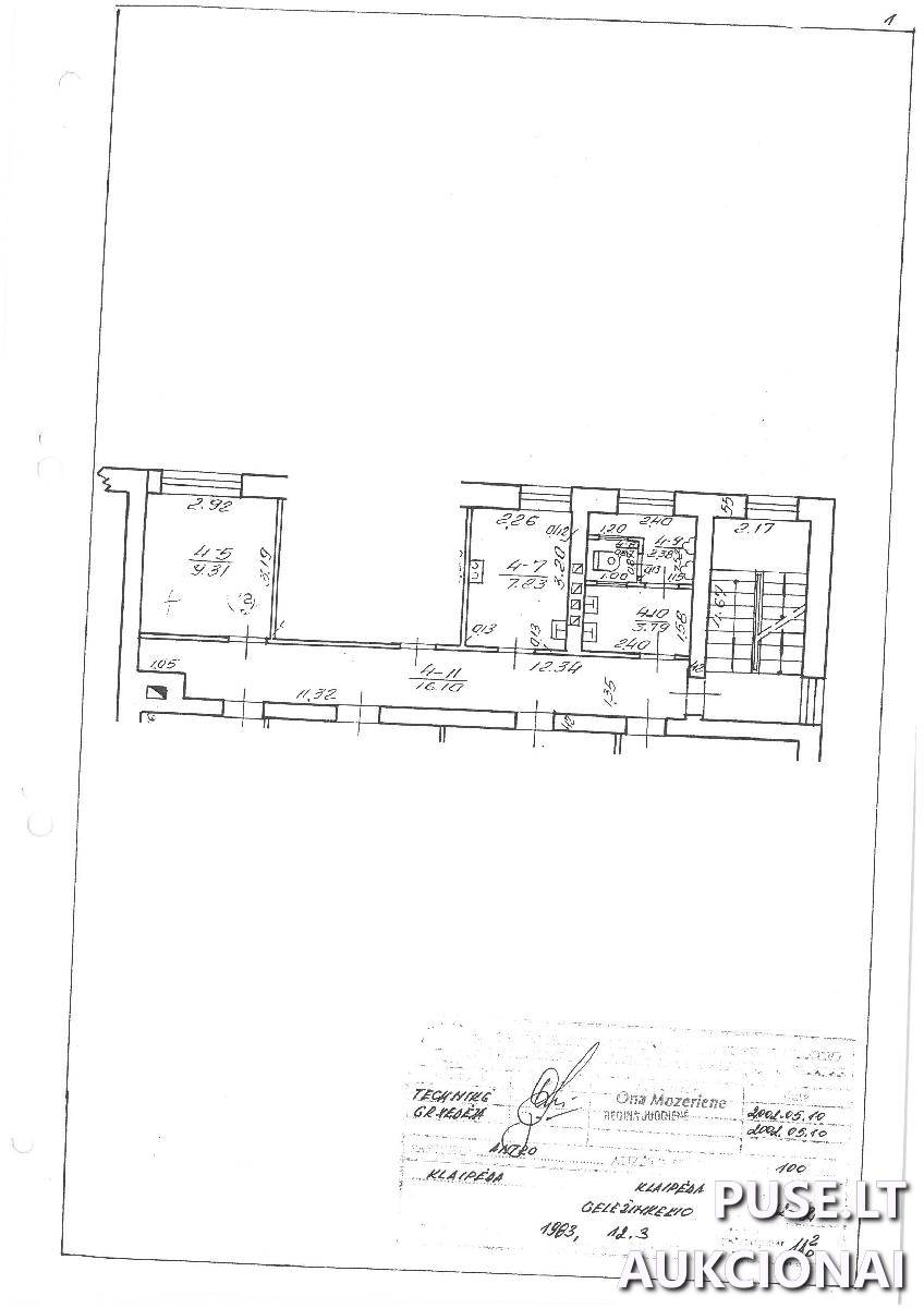 Butas Patalpos/Butai Geležinkelio g. 12, 92260 Klaipėda, Klaipėdos m. sav. 1