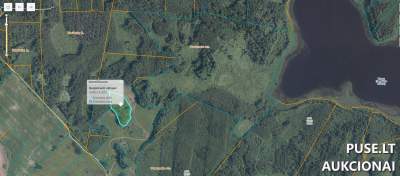 Žemės sklypas Anykščių rajone, Pasuosio vietovėje, su 900m iki ežero, pradinė kaina 2640 EUR