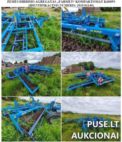 Žemės dirbimo agregatas FARMET Kompaktomat K600PS aukcione nuo 22320 EUR Marijampolė