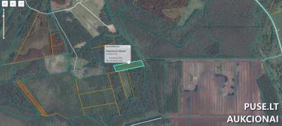 Miškų ūkio žemės sklypas Anykščių r. Smėlynės k. su 2000 EUR pradine kaina