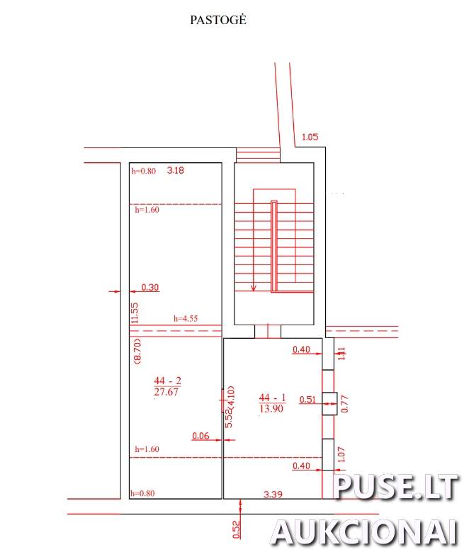 Administracinės patalpos Patalpos/Butai Pamėnkalnio g. 21, 01114 Vilnius, Vilniaus m. sav. 1