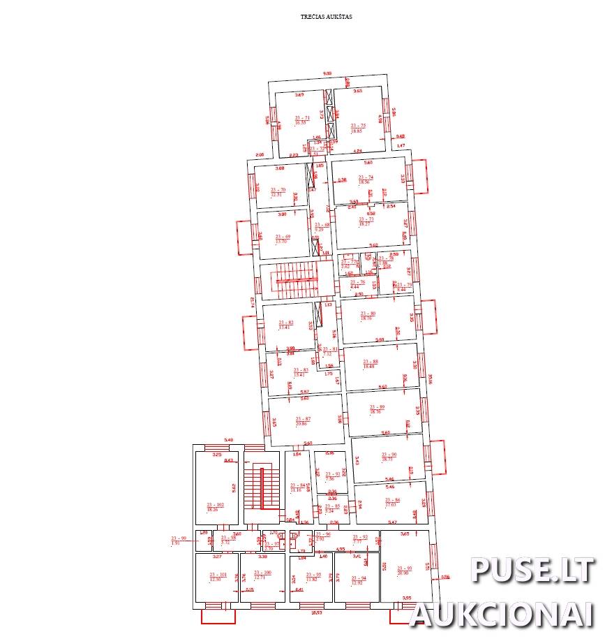 Administracinės patalpos Patalpos/Butai Pamėnkalnio g. 21, 01114 Vilnius, Vilniaus m. sav. 4