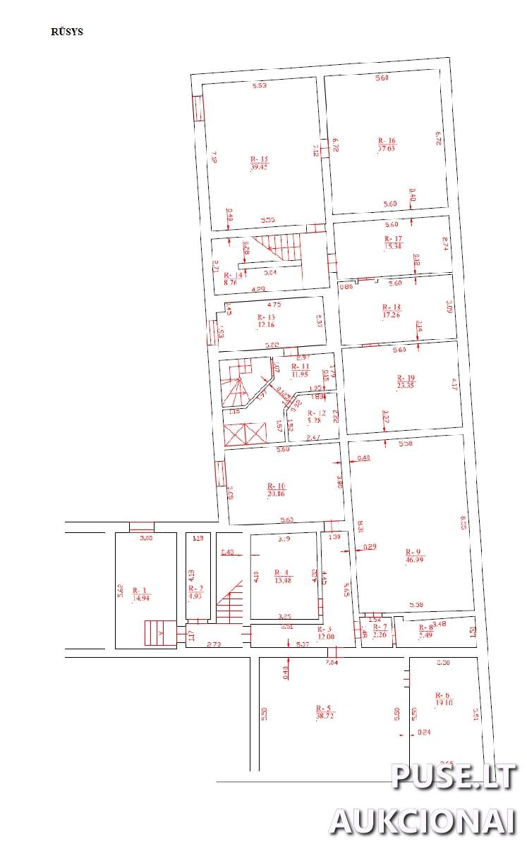 Administracinės patalpos Patalpos/Butai Pamėnkalnio g. 21, 01114 Vilnius, Vilniaus m. sav. 6