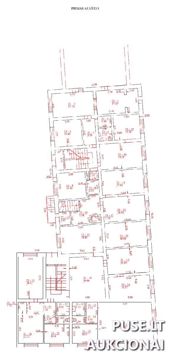 Administracinės patalpos Patalpos/Butai Pamėnkalnio g. 21, 01114 Vilnius, Vilniaus m. sav. 15