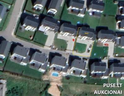 Parduodama 0.1056 ha žemės sklypo dalis Vilniaus rajone, Didžiasalio k., Šv. Antano g. 74, pradinė kaina 10500 EUR