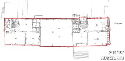 55/100 dalių administracinės paskirties pastatas Rokiškio mieste, Respublikos g. 92, pradinė kaina 210900 EUR
