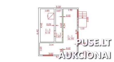Pirtis su 0.25 ha sklypu Molėtų rajone, Kirneilės kaime, pradinė kaina 80200 EUR